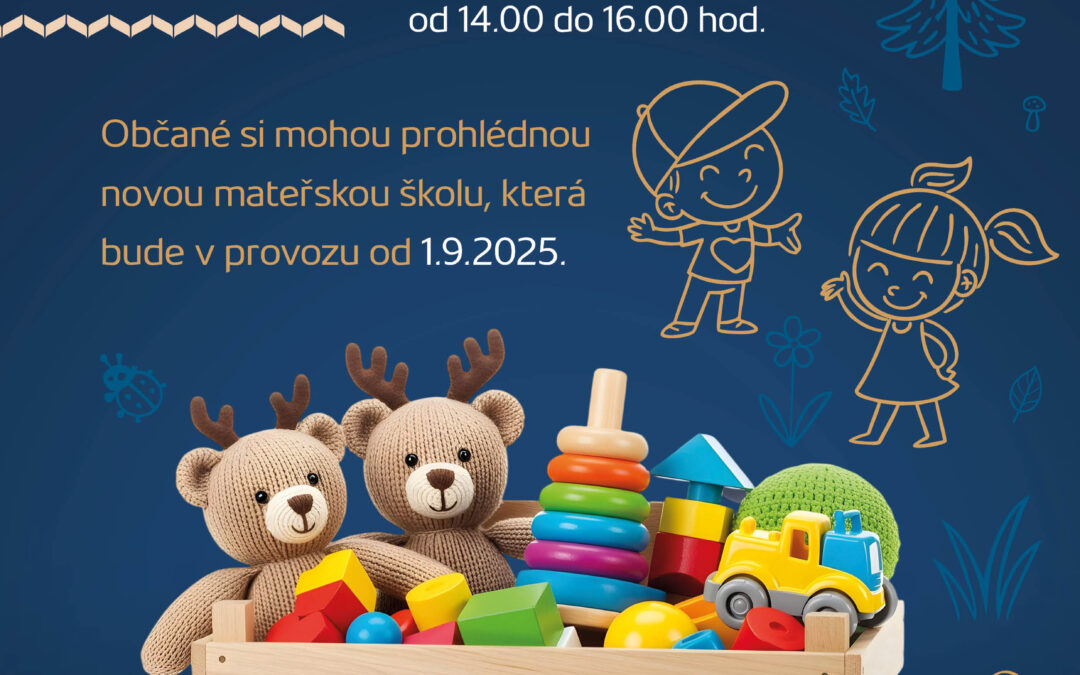 Den otevřených dveří MŠ Lubno, pátek – 29.8., 14:00 – 16:00